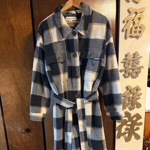 AVA & VIV Plaid Belted Coat – Size 3X - Worn Once
